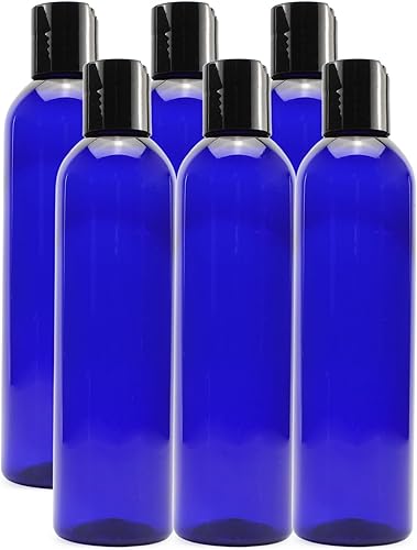 Botellas flexibles de plástico vacías con tapa de pulso (paquete de 6), envases sin bisfenol A para champú, cremas, lociones, jabón líquido