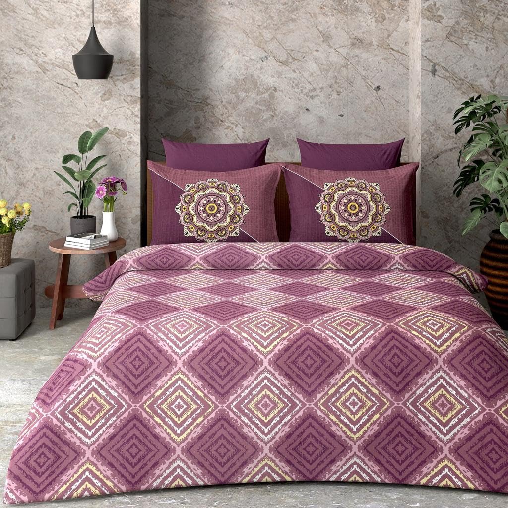 TranquilDream Premium Cotton Bedding Set - Magenta