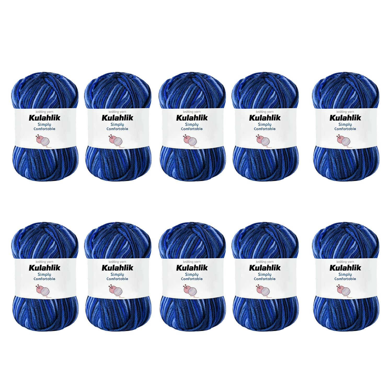 250g(5x50g) Acrylic Yarn for Crochet/Knitting, Colorful Gradient Yarn Thread, 5 Rolls Skeins, Perfect for Any Knitting Crochet and Crafts Mini Project — view 37