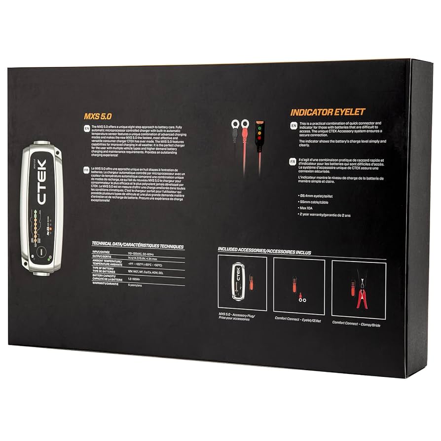 Amazon.com: CTEK 40-359 MXS 5.0 Fully Automatic 4.3 amp