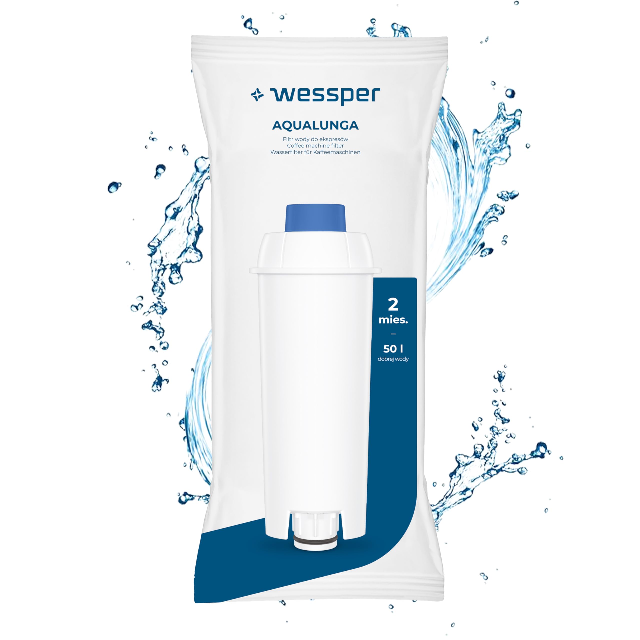 Addolcitore per DLSC002, Filtro Acqua Cartucce a Carbone Attivo Addolcitore Adatto per ECAM, ESAM, ETAM, BCO (Set da 6)