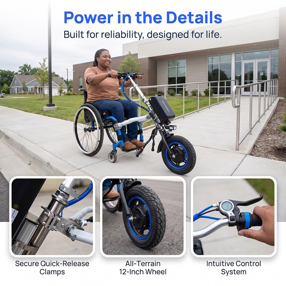 Kit di Conversione per Sedia A Rotelle Elettrica,48v 17ah,Autonomia di 65km A