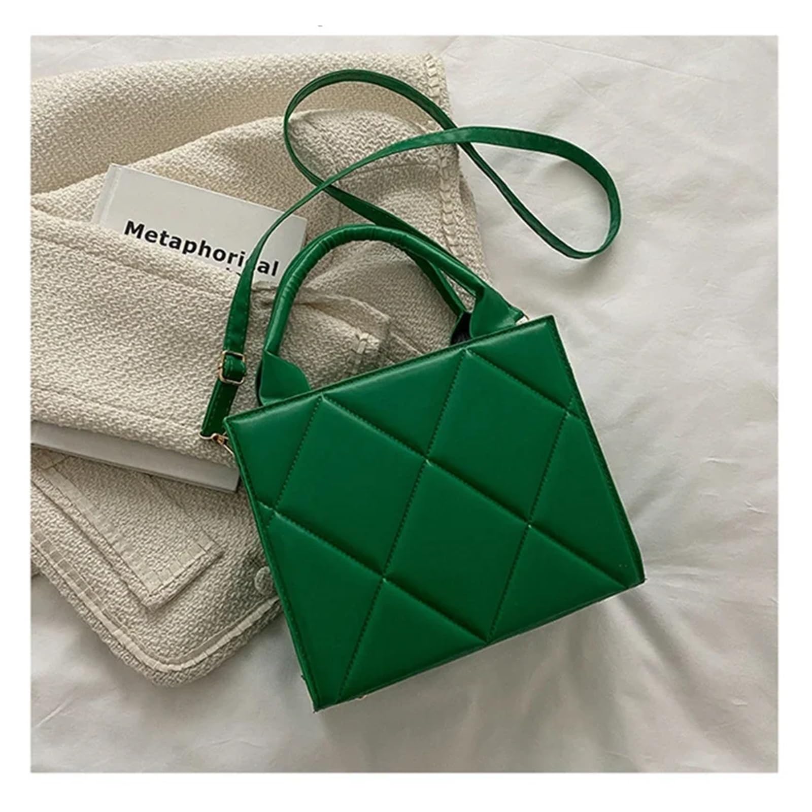 Bandolera de Cuero for Mujer, Bolso Cruzado con Solapa, Bolso de Compras Simple for Mujer, Bolso de Mano Adecuado para Viajar, Fiesta, Trabajo(Type3)
