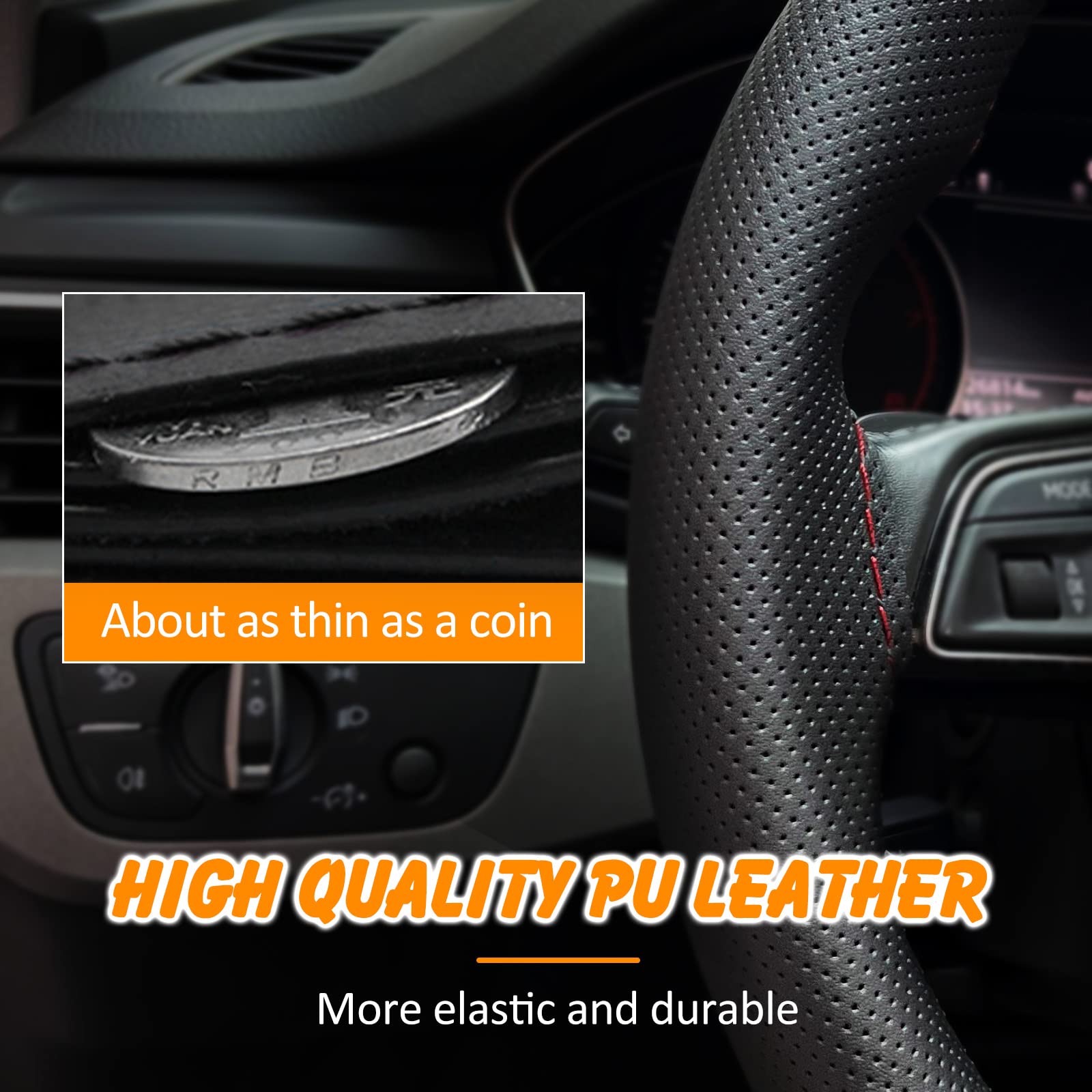 Coprivolante In Pelle Da Cucire ZATOOTO Universale 37-38cm - Antiscivolo, Morbido, Rosso - Foto 14