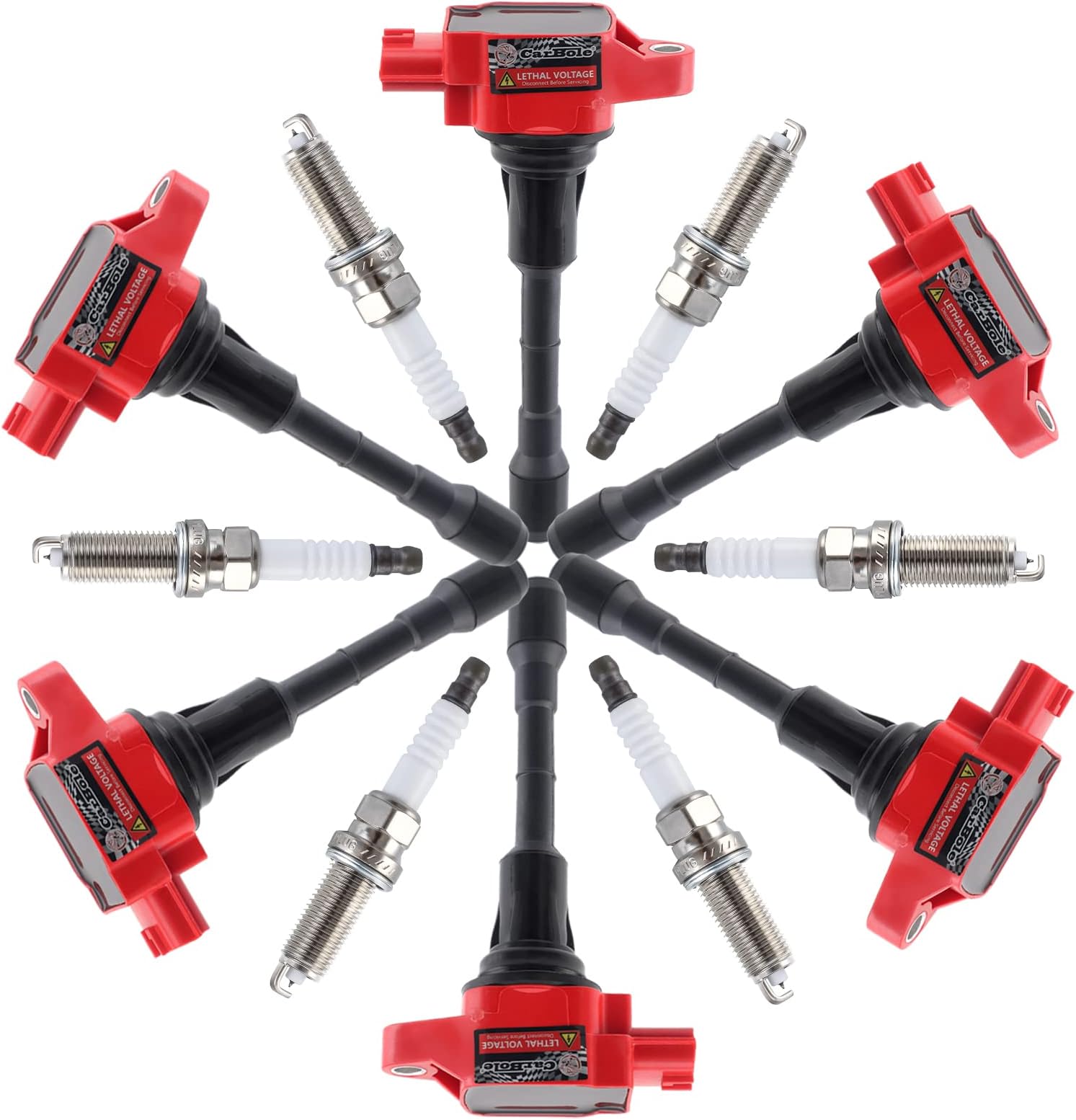 ENA Set of 6 Iridium Spark Plug and 6 Ignition Coil Pack