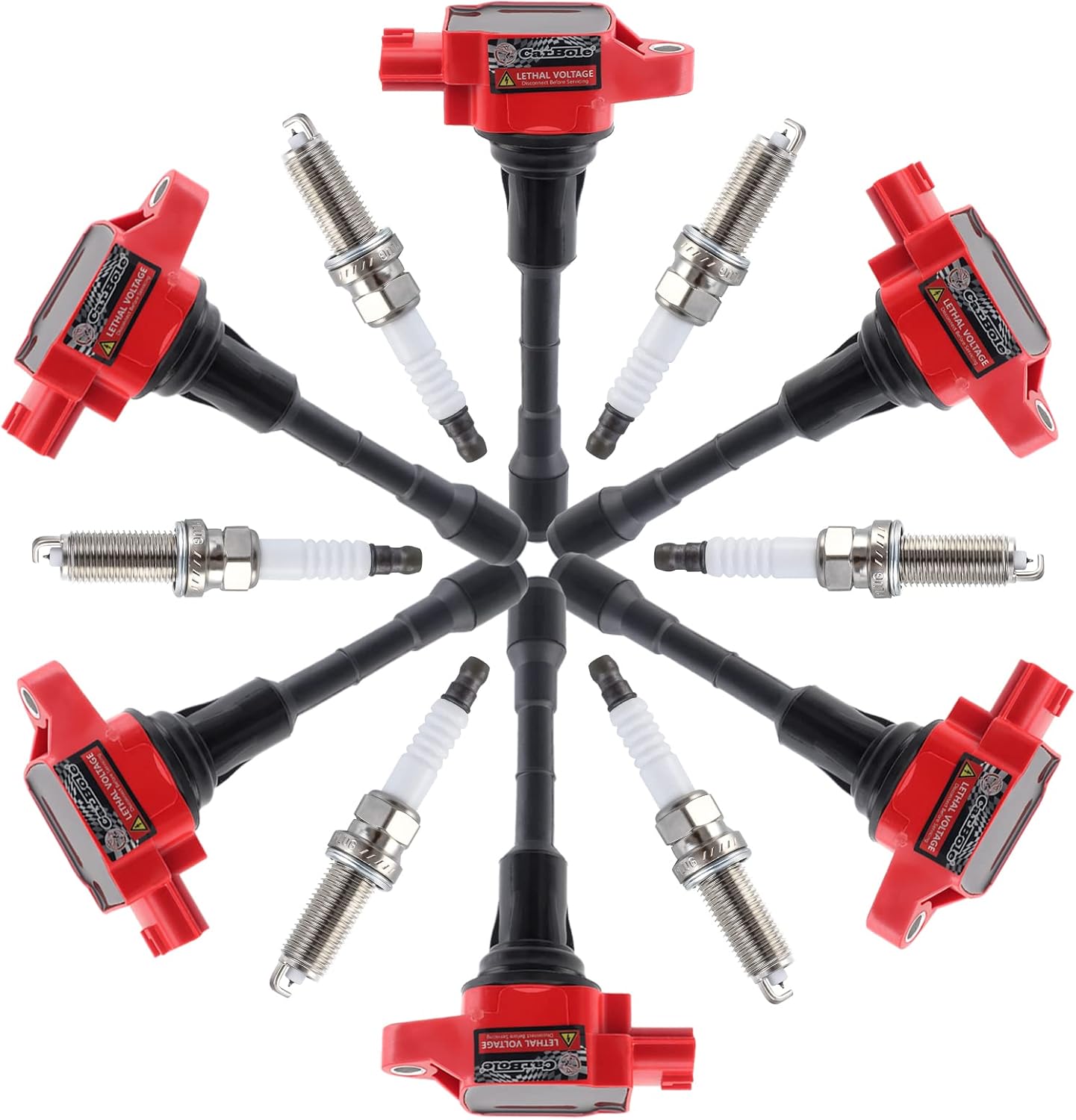 CarBole Ignition Coils with Spark Plug, Fits for Nissan