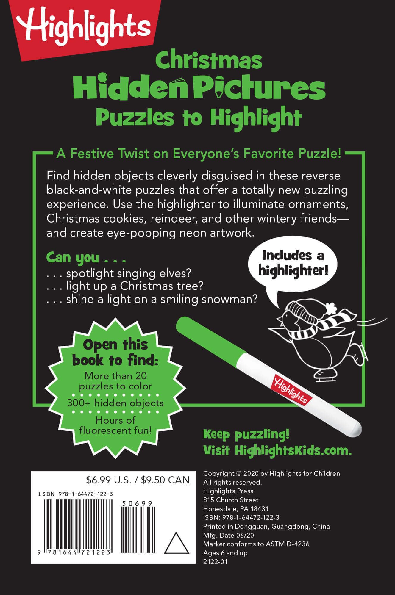 Christmas Hidden Pictures Puzzles to Highlight: Color winter puzzles! Over 300+ objects!