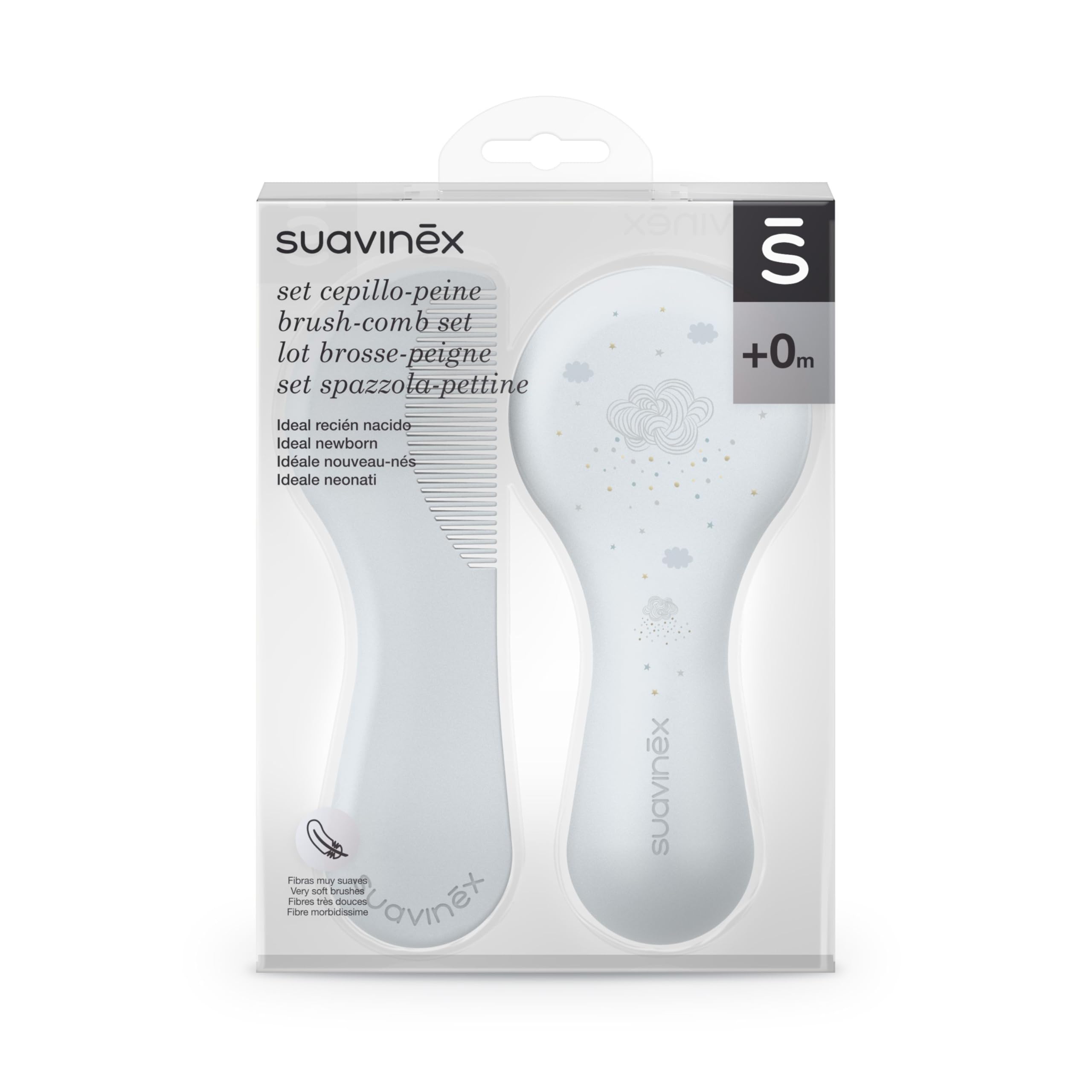 Suavinex Set Spazzola e Pettine per neonati e bambini - Idea Regalo - Verde
