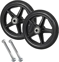 KYSUN Lot de 2 Fauteuil Roulant Roues de Rechange Solides, Roues Avant pour Fauteuil Roulant, Roues de Rechange pour Fauteuil Roulant, Roues pour Fauteuil Roulant, Roues de Rechange Solides de 15CM