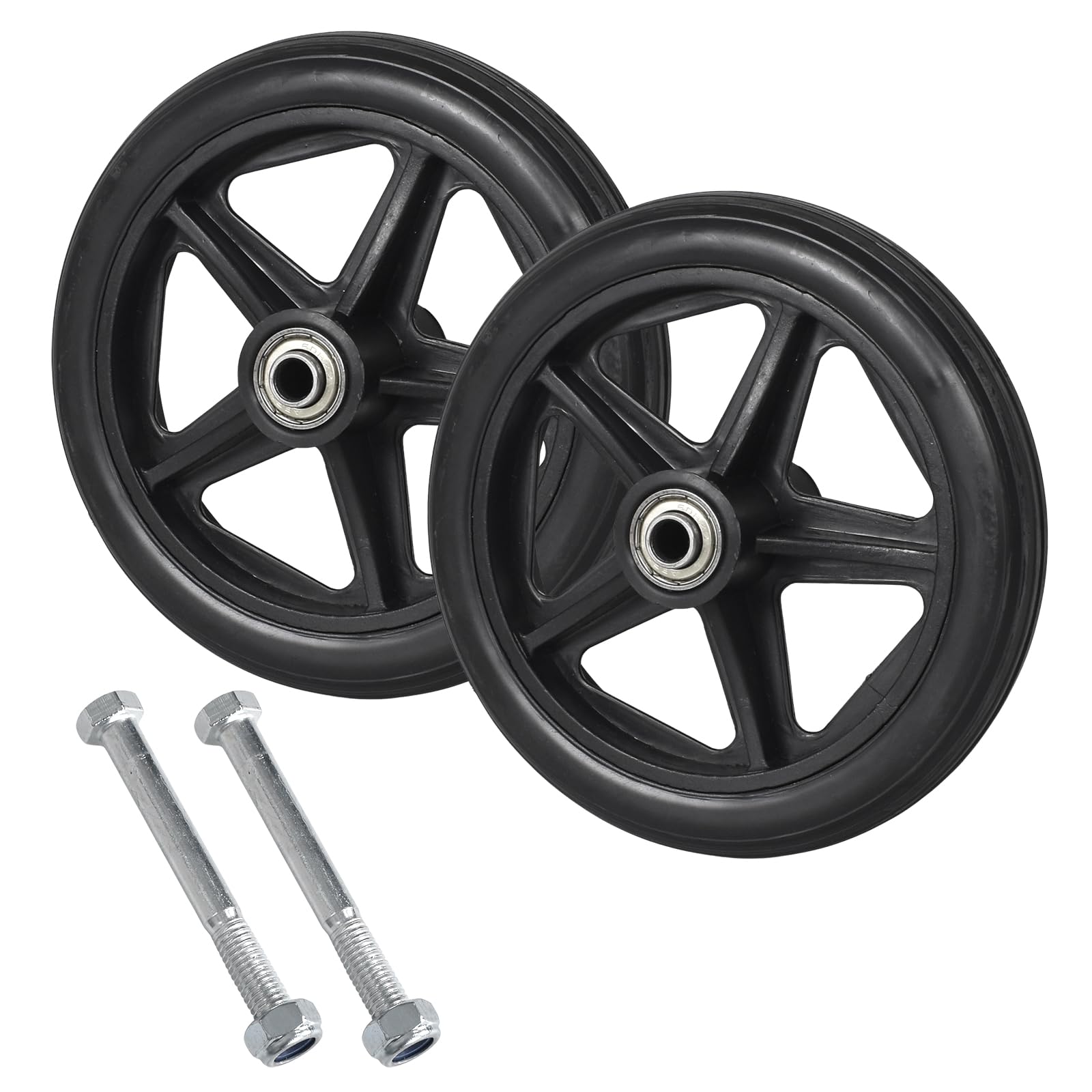 2 Piezas Silla De Ruedas Delanteras De Repuesto, Ruedas De Repuesto Para Sillas De Ruedas, Ruedas de Repuesto Macizas para Silla De Ruedas Rueda Delantera, Repuestos Sillas de Ruedas, 15cm