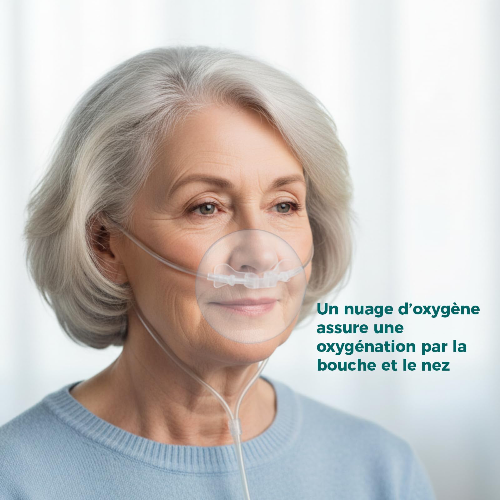 NasalOxy® – Lunettes nasales innovantes à faible débit | Plus de confort & d’efficacité | BPCO & asthme | Respiration double & apport optimal en oxygène | 2 pce - Pour commandes de test