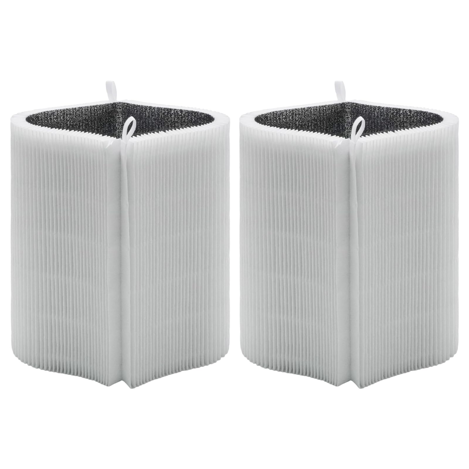 Confezione da 2 filtri HEPA di ricambio per purificatori d'aria Blueair Blue Pure 411/411+/3210, H13 True HEPA e carbone attivo