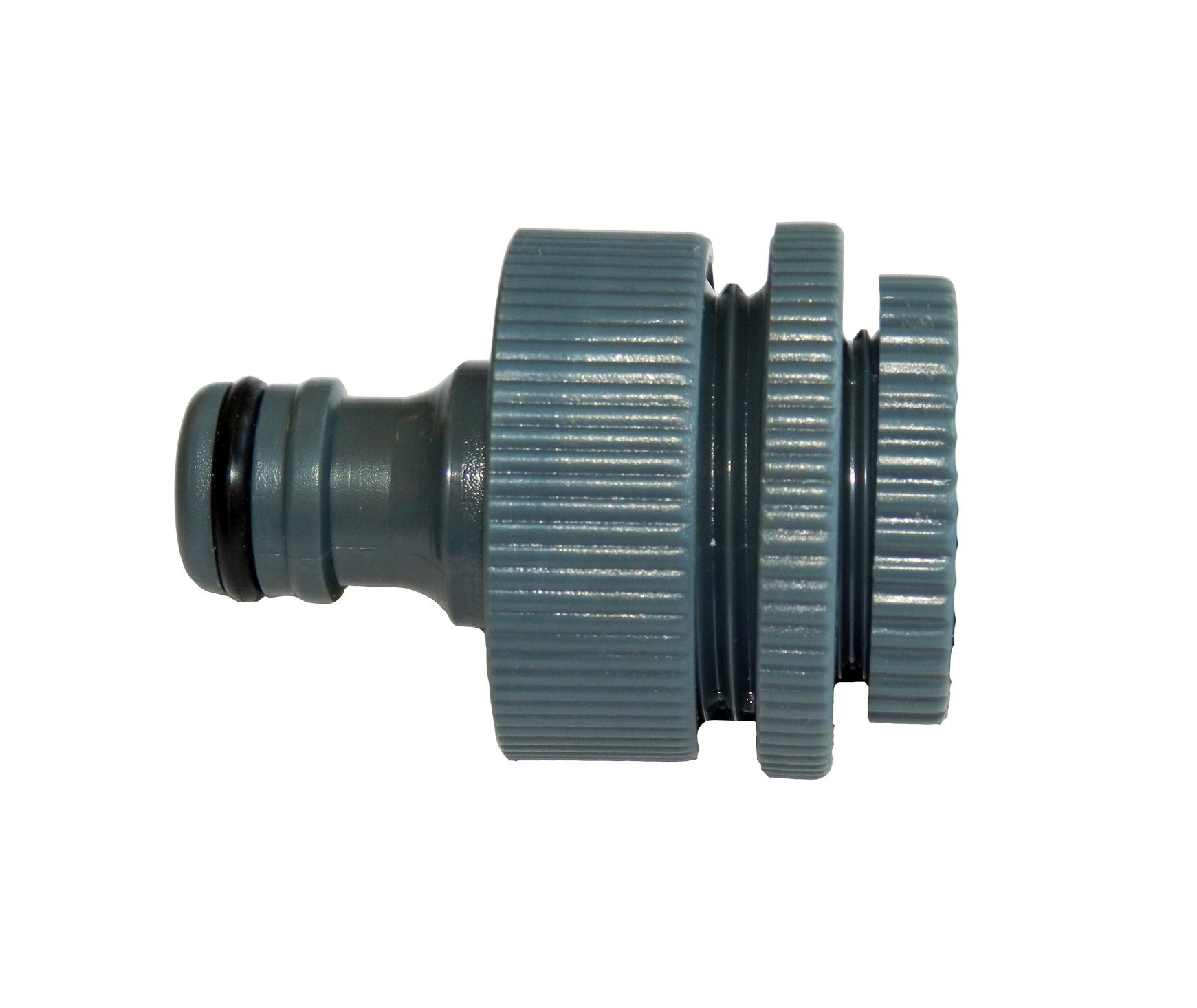 Water4all adapter indoor Waterkraanadapter 3-voudig voor wateraansluitingen met 1 inch, 34 inch en 12 inch buitendraad (garage, terras, douche, badkuip etc., compatibel met Gardena