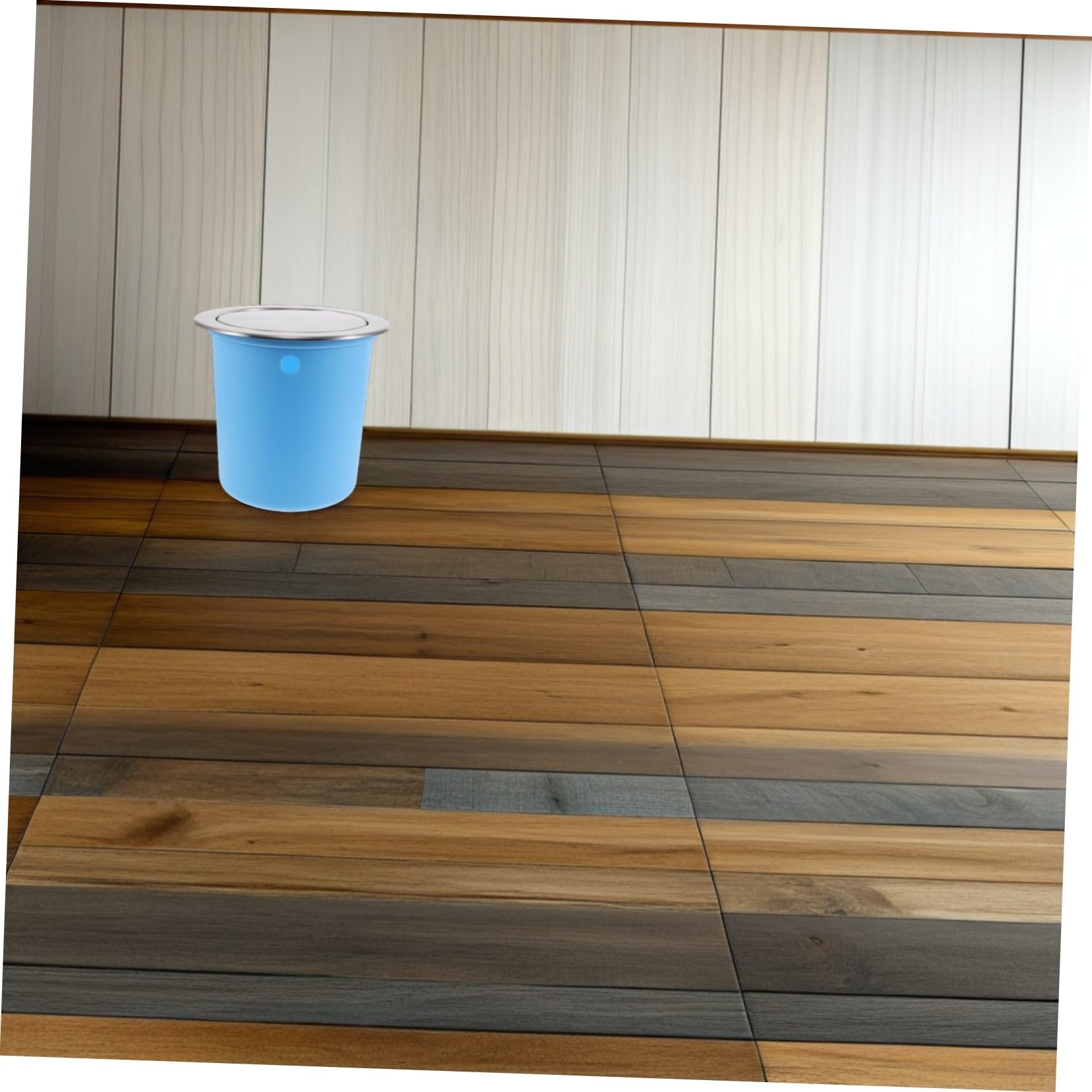 Cabilock Papelera Empotrada para Encimera con Tapa Silenciosa Cubo de Basura Inoxidable y Plástico Espacio Ahorro para Cocina Baño y Restaurante