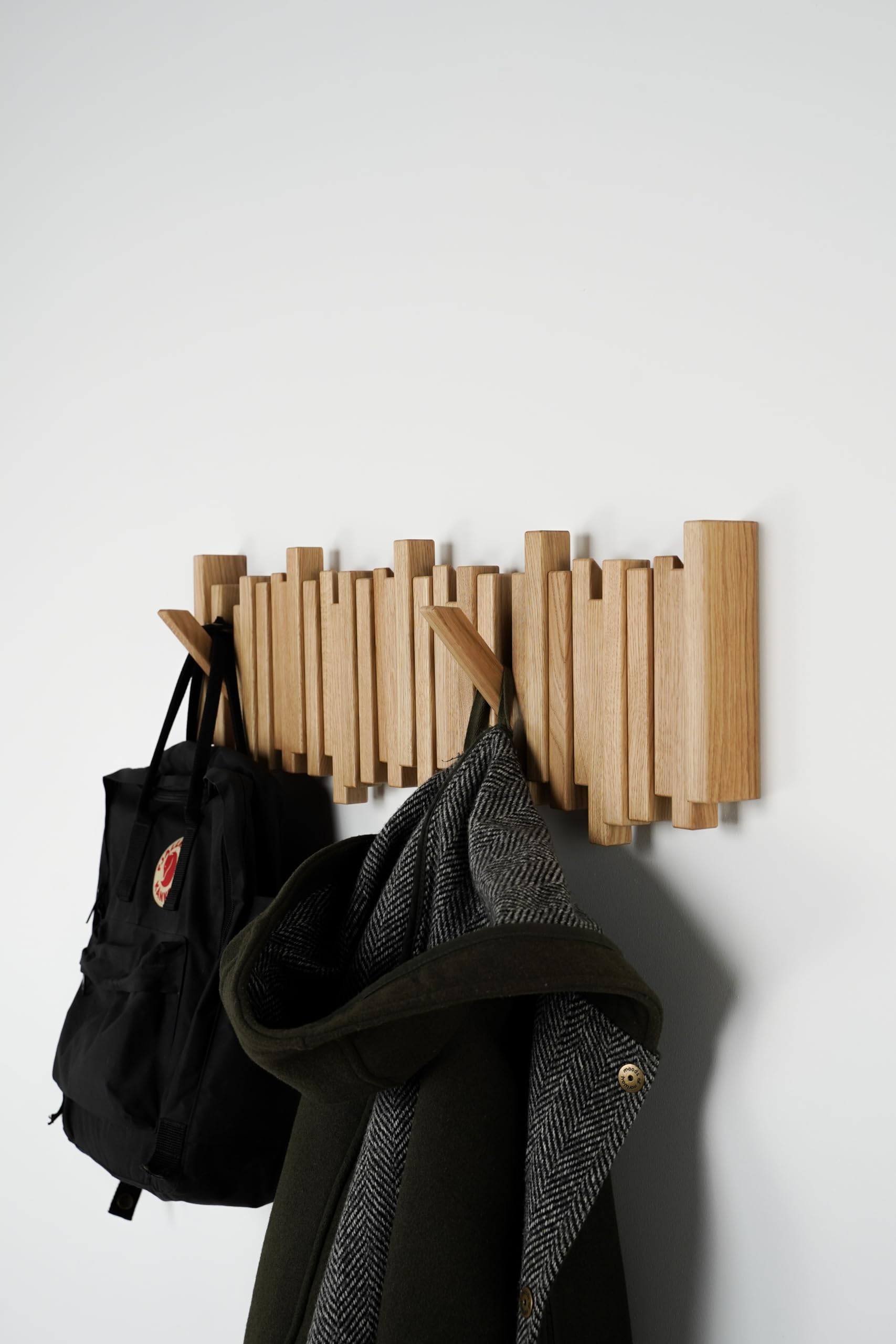 WECO Wandgarderobe (Klarlack, 83cm, 10 Haken)