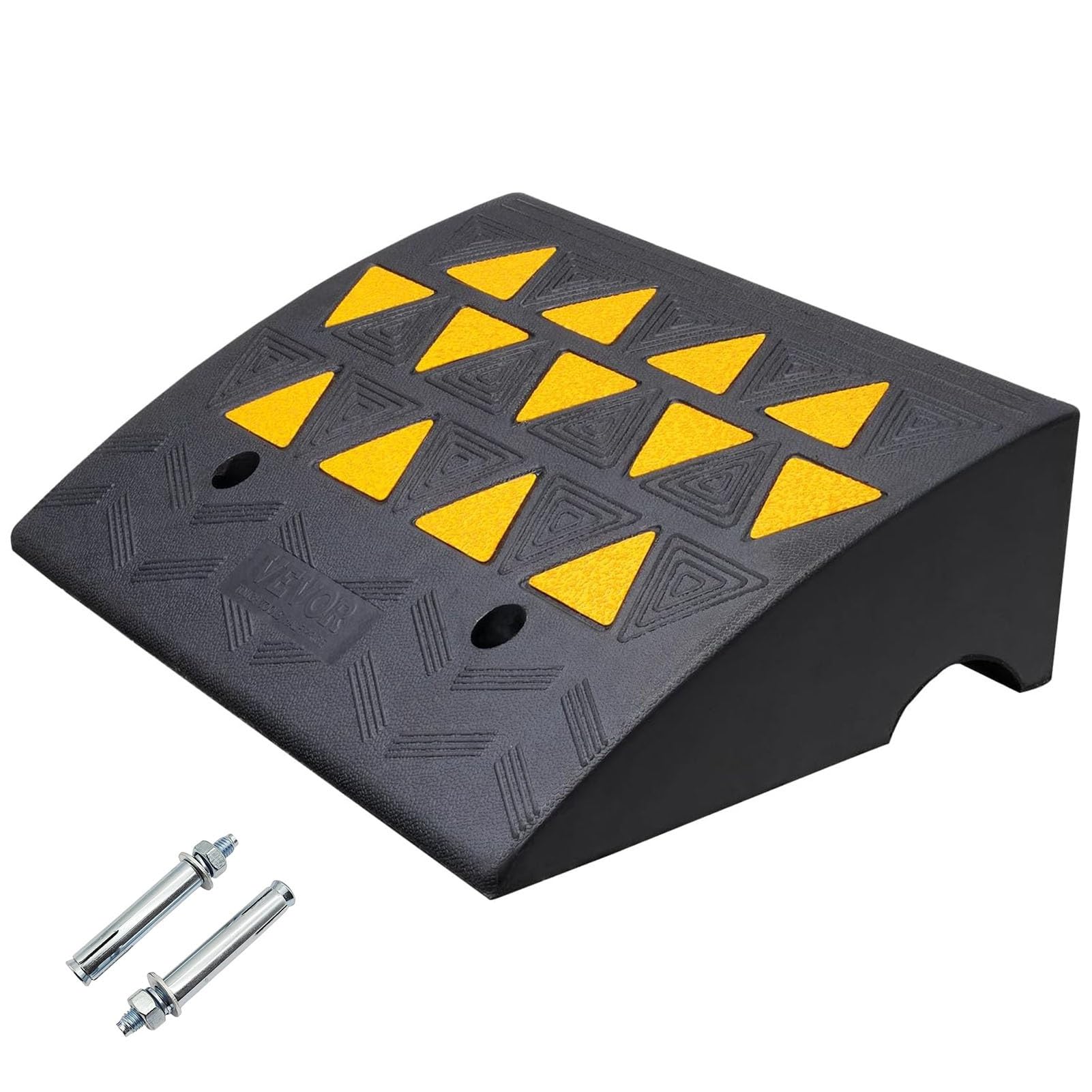 Rampa para Bordillos de Goma con Tiras Reflectantes de Seguridad, Rampa de Umbral Antideslizante Resistente para Coche Silla de Ruedas Moto