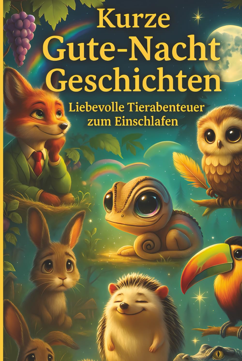 Kurze Gute-Nacht-Geschichten – Liebevolle Tierabenteuer zum Einschlafen: 16 Vorlesegeschichten für Kinder ab 2 Jahren über Freundschaft, Mut und Zusammenhalt