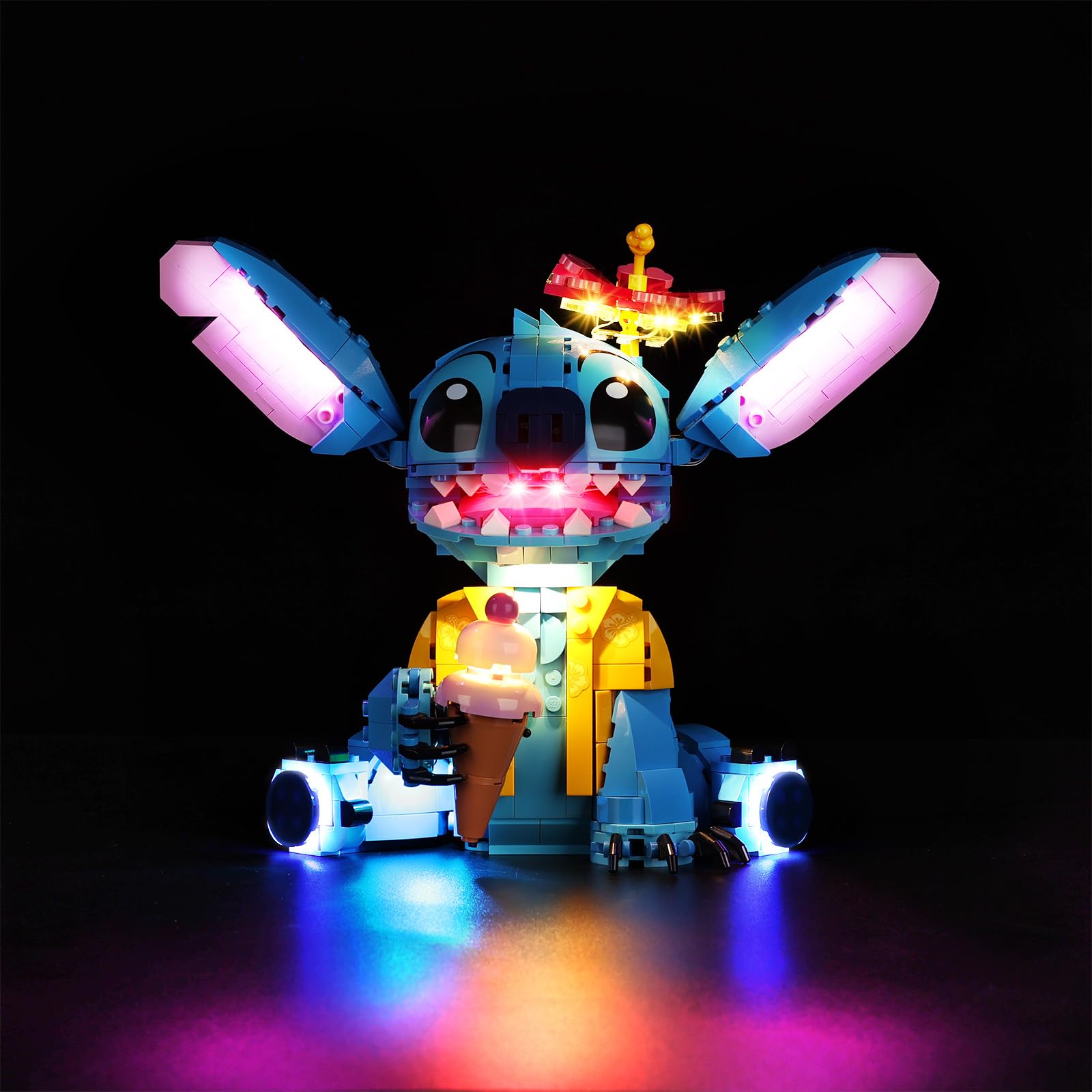 Kyglaring Led Licht Kompatibel mit Lego 43249 Stitch Bausteine, LED Beleuchtungszubehör für das Lego Stitch Kreative Modellset 43249 (Nicht Enthalten Modell)