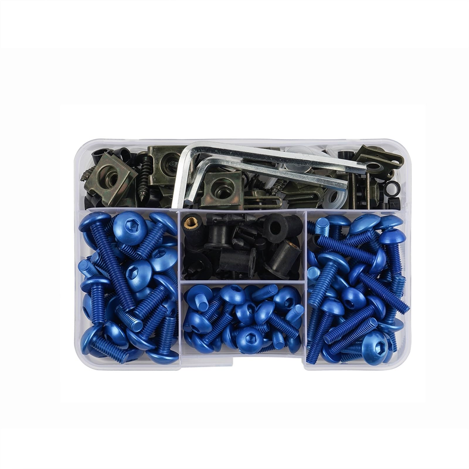 Vite sostituita Moto Carena Bulloni Viti Dadi Corpo A Molla Per SUZUKI Per BANDIT 250/400 GSXR GSX-R 600 750 1000 K1 K2 K3 K4 K5 K6 K7(Blue)