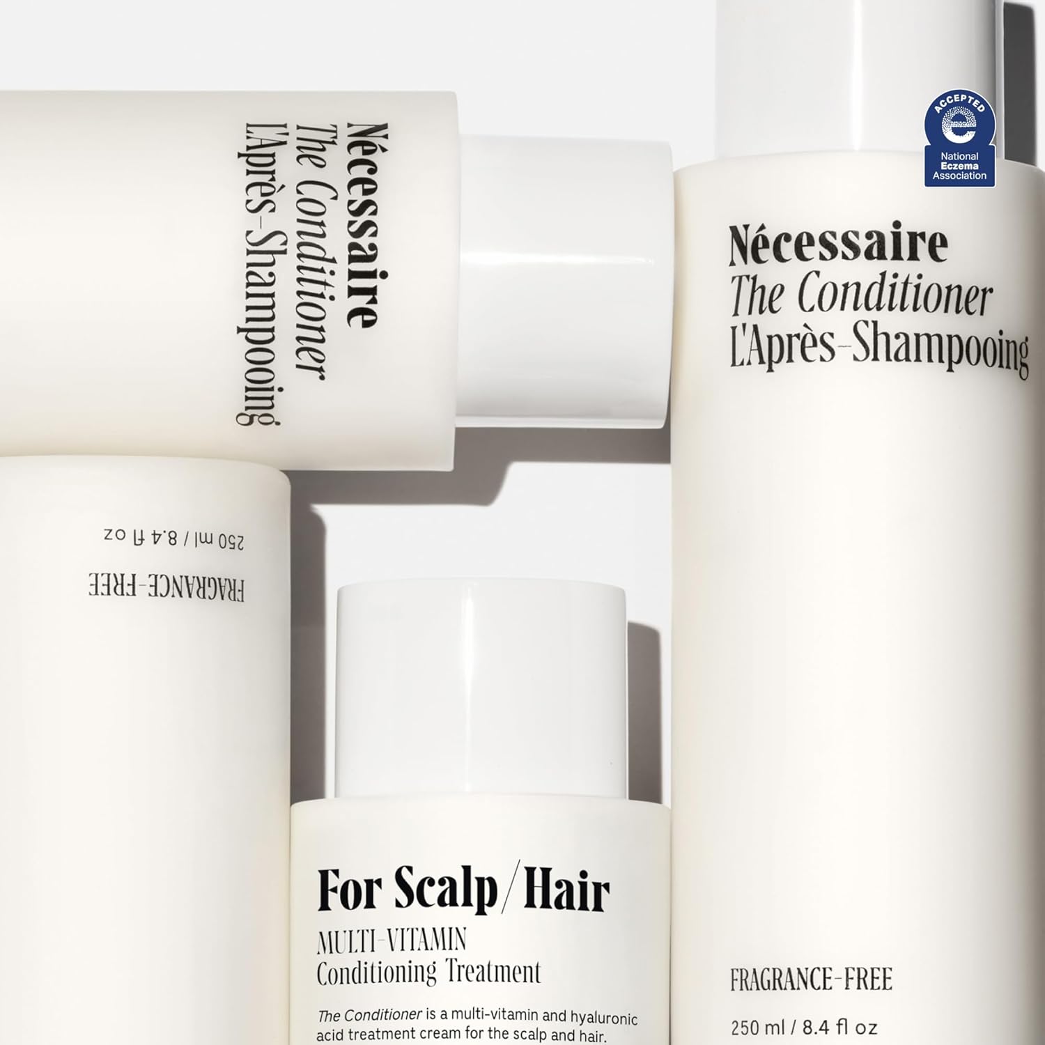 Nécessaire The Conditioner. Fragrance-Free. Hydrating Treatment For Scalp + Hair. Hyaluronic Acid. Hypoallergenic. Dermatologist-Tested. Non-Comedogenic. No Silicones. 250 ml / 8.4 fl oz - Image 3