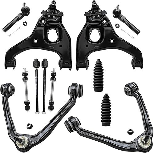 Miniatura 116 de Detroit Axle - Kit de suspensión delantera 2WD para Ford F-150 2004-2005, 2 brazos de control superiores, 2 rótulas inferiores, 2 barras