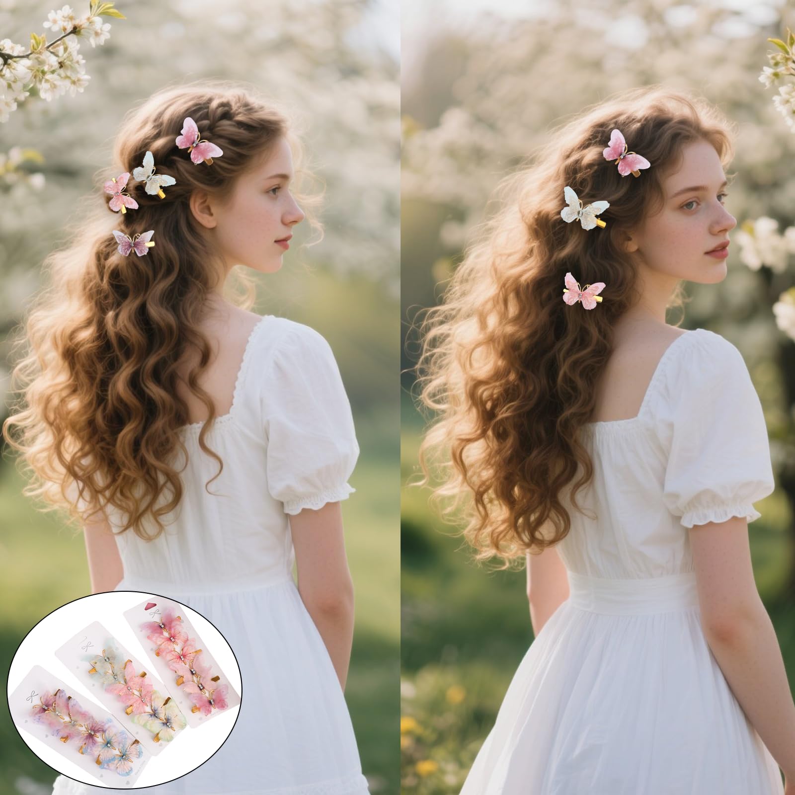 18 PCS Butterfly Hair Clips for Girls, Girls Hair Accessories, Embroidered Cute Colorful Small Tiny Butterfly with Flat Snap for Halloween Cosplay Teens, Women(Light Colors) - Image 4
