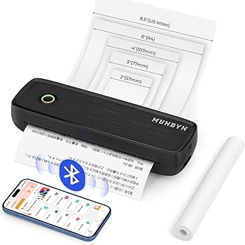 Amazon.co.jp: MUNBYN モバイルプリンター A4 家庭用および