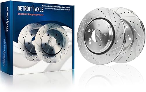 Miniatura 40 de Detroit Axle - Rotores de freno delantero para Jetta Volkswagen Beetle Golf GTI Rotores de freno Frenos y rotores de repuesto: Rotores de 11,34"