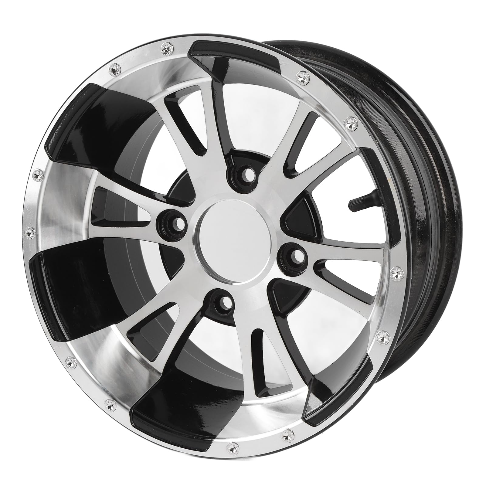 Aramox Obręcz Koła ze Stopu Aluminium Używana do Gokartów i Wózków ATV 12 Cali 25x8-12 26/9-12 Heavy Duty 4 Otwory o Dużej Nośności