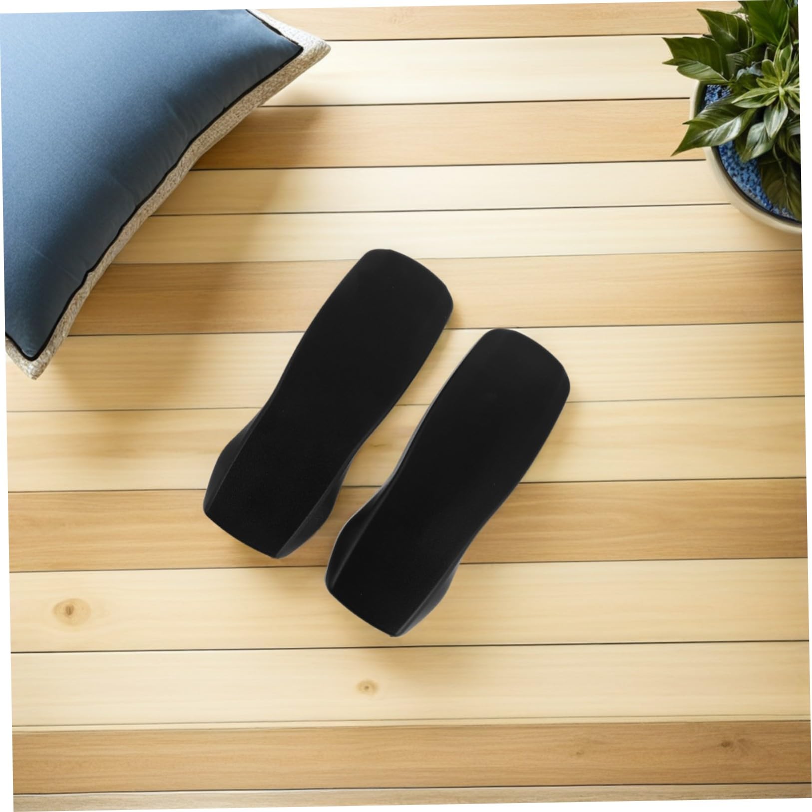 VILLCASE Reposabrazos de Repuesto Almohadillas para Reposabrazos de Silla 2 Piezas Negro 4 de Distancia Entre Orificios Superficie de PU Suave Acolchado para Sillas de Oficina y Gaming