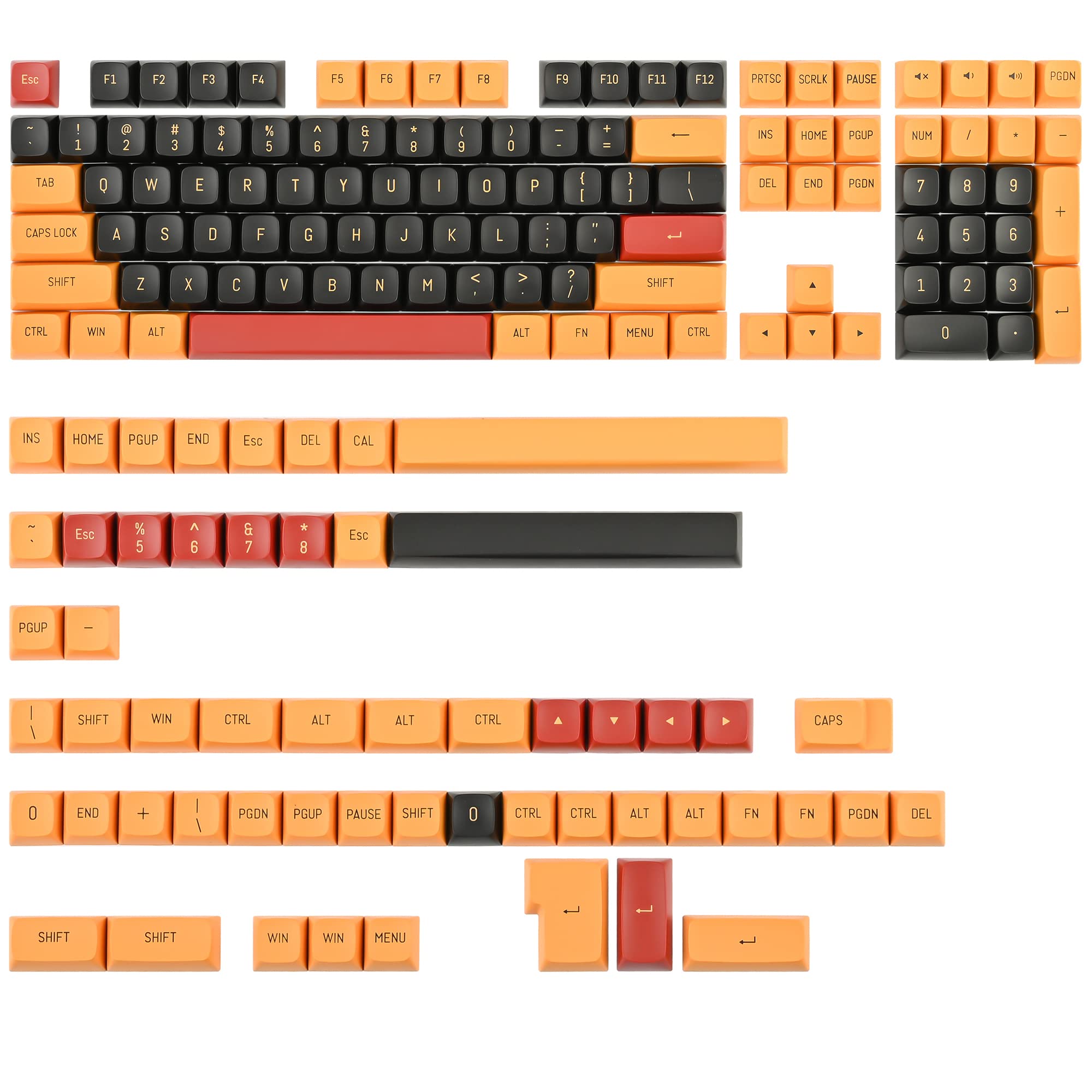 Buy Fogruaden PBT Double Keycaps, 163 Keycap Set, CSA Profile, Custom