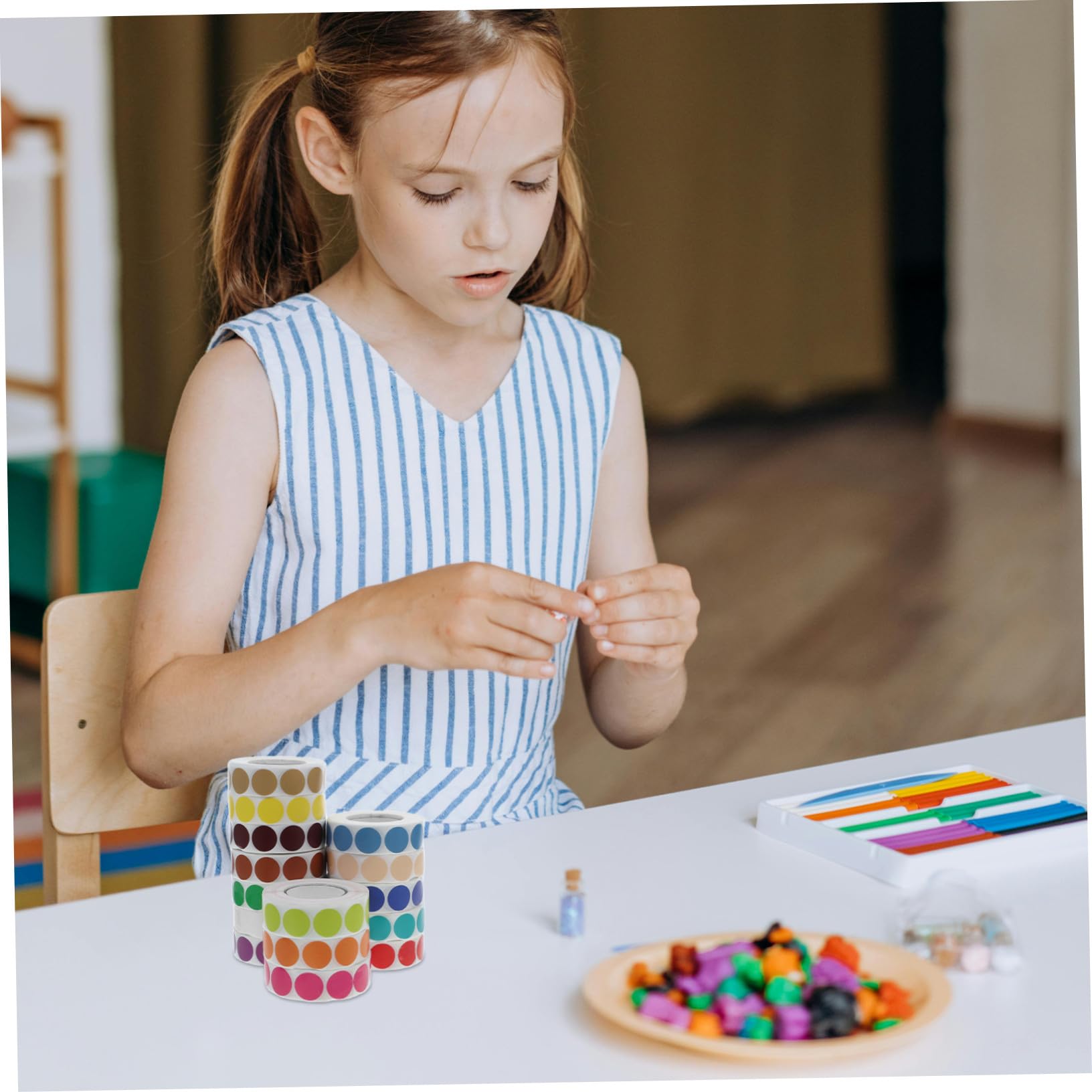 15 pièces Gommettes Rondes Autocollantes Couleurs Multiples Étiquettes Auto-adhésives pour Codage Couleur et Organisation Pastilles Ronde pour Bureau École et Projets