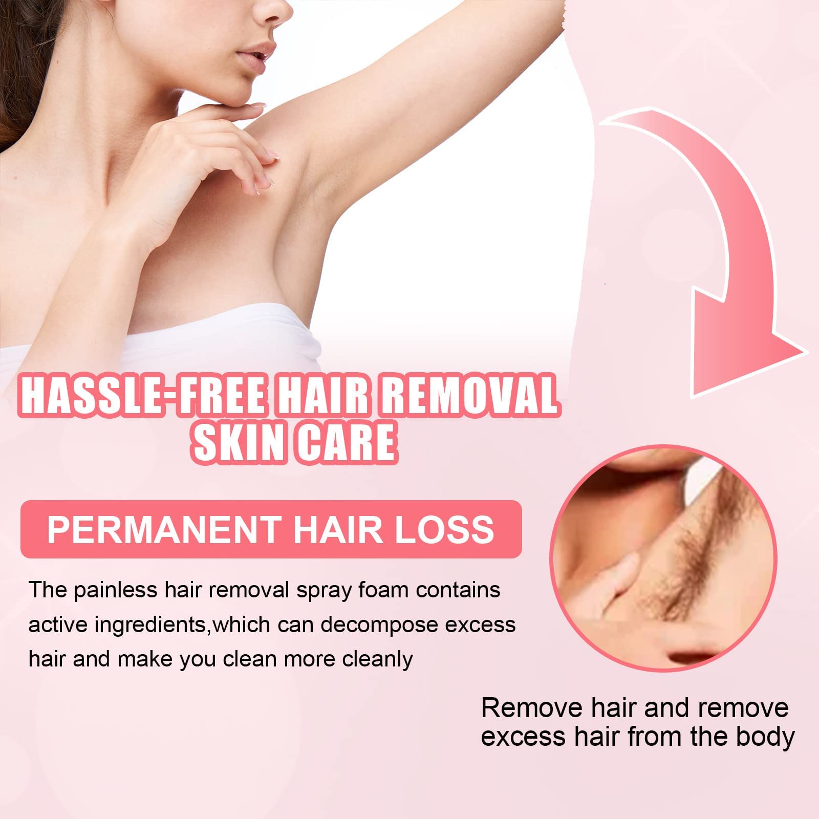 Softee™ Mousse d'épilation à la cire d'abeille 100 ml Mousse d'épilation à la cire d'abeille Brume de mousse pour homme et femme Brume naturelle permanente douce d'épilation