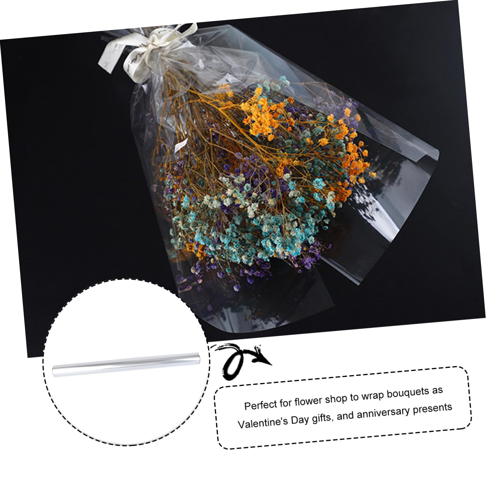 Cellophane Bopp per Rotolo Confezioni 1 Trasparente Regalo