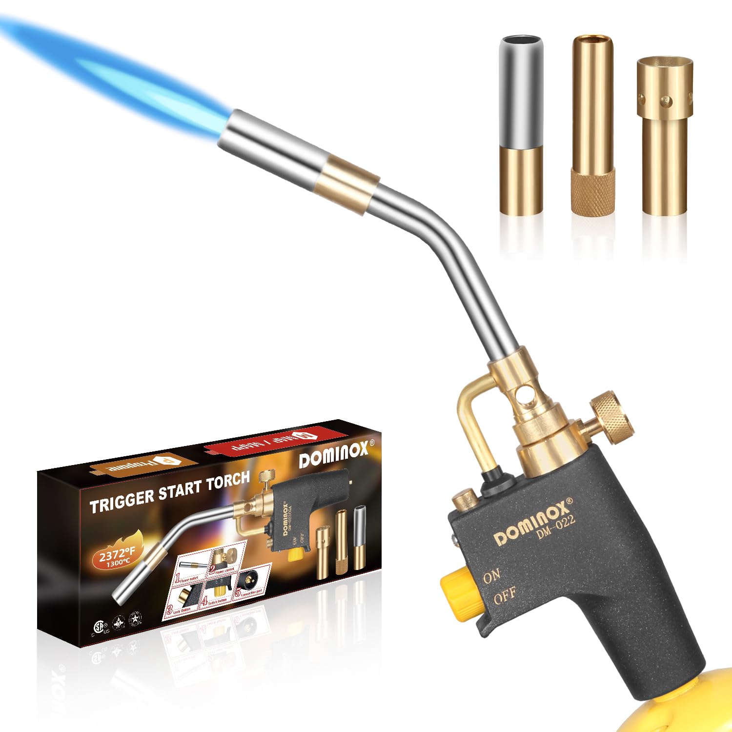 DOMINOX Propane Torch Head - Trigger Start -10 DOMINOX Propane Torch Head - Trigger Start -10