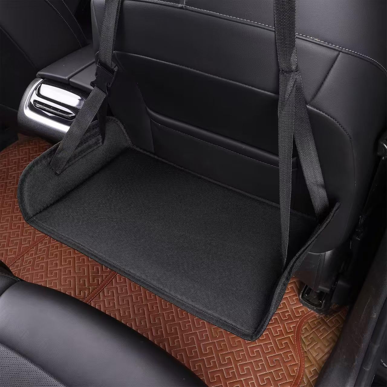 ONEMAJI Car Rear Seat Footrest Leg Rest Pad for BMW 1er F40 118i 118d M Sport 2018-2023 2024, Vehicle Passenger Travel Footrest Hammock Auto Seat Leg Support Extension,B