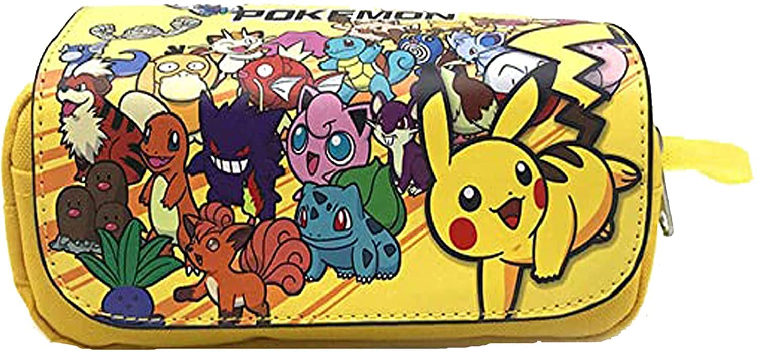 WHSELLER Estuche Doble Cremallera, Caja de Lápices de Dibujos Animados para Niños, Funda Organizador Portalapices de Gran Capacidad, Animación para niñas, Regalo para Adolescentes