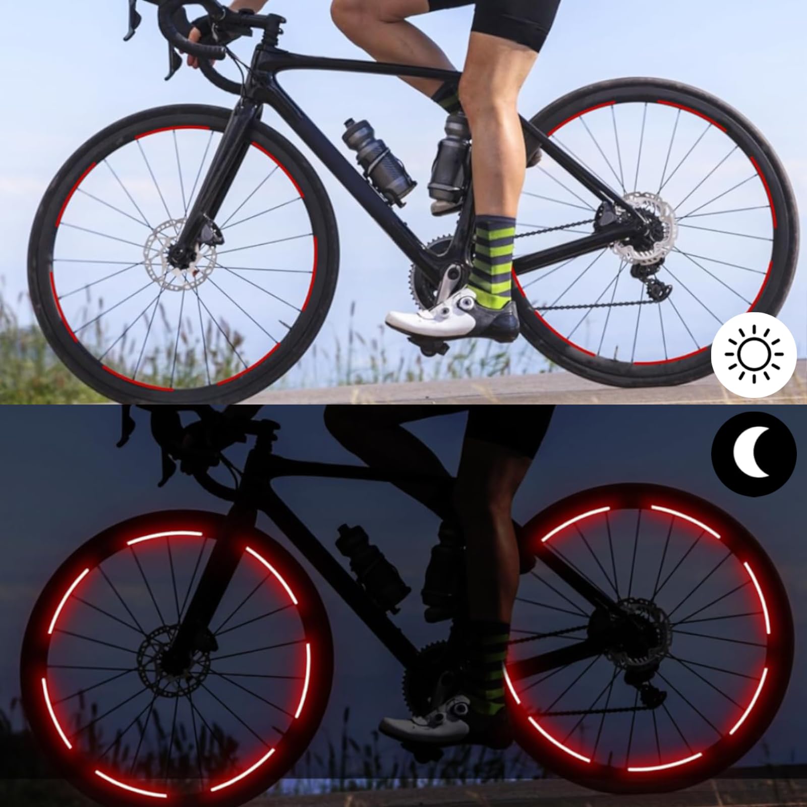 Adesivi Catarifrangenti Tsathoggua 42 Pezzi | Impermeabili Per Bici, Caschi, Auto | Visibilità Notturna - Foto 12