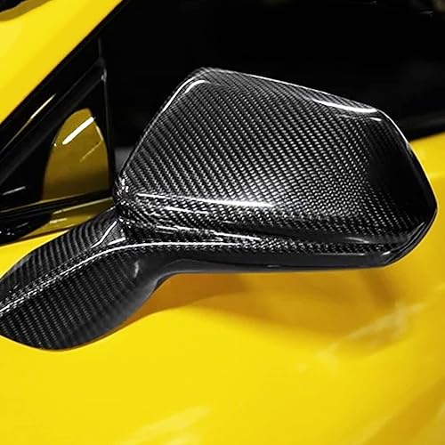 Miniatura 2 de Ymiko Fundas para espejo de puerta, 2 piezas de fibra de carbono, cubierta de espejo retrovisor lateral, repuesto para Chevy 2015-2021