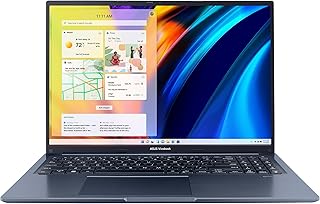 ASUS Vivobook 16 M1603Q 2023 Laptop - 16" 1920x1200 AMD Radeon Graphics - AMD Ryzen 7 5800H 8 Cores - 12GB DDR4 512GB NVMe SSD - HD Audio Wi-Fi 6 Bluetooth 5.3 - Win11 Pro TLG 32GB USB - Quiet Blue