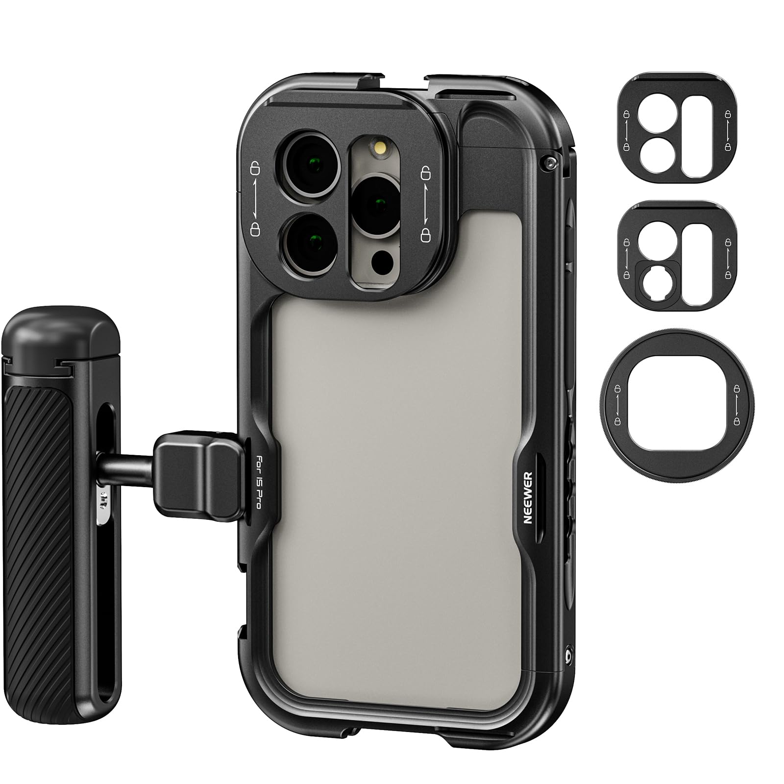 NEEWER iPhone 15pro用ケージセット Amazon.com: NEEWER 15 Pro Cage [2nd Gen], Video Rig Phone