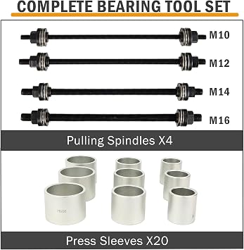 28PCS ProfessionalPress & Pull Sleeve Kit for Removing Bearings Bushes Seals