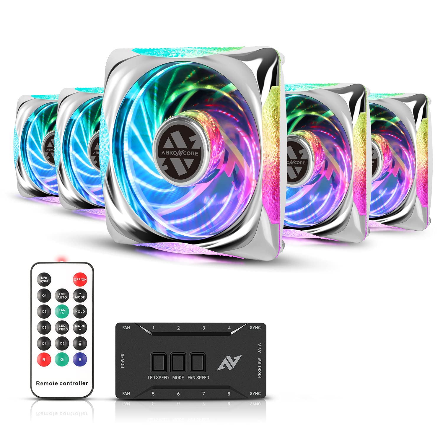 Buy ABKONCORE LED CPU Cooler Silver CC120 5 in 1 I Over 62 LED Modes I 5V ARGB Spectrum SYNC I
