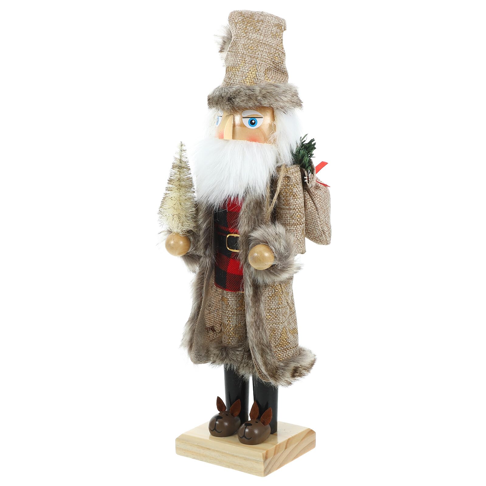 VALICLUD Holz-nussknacker-Statue für Weihnachts-Dekoration Tisch-Dekoration Kleine Nussknacker-Figur Gastgeschenk