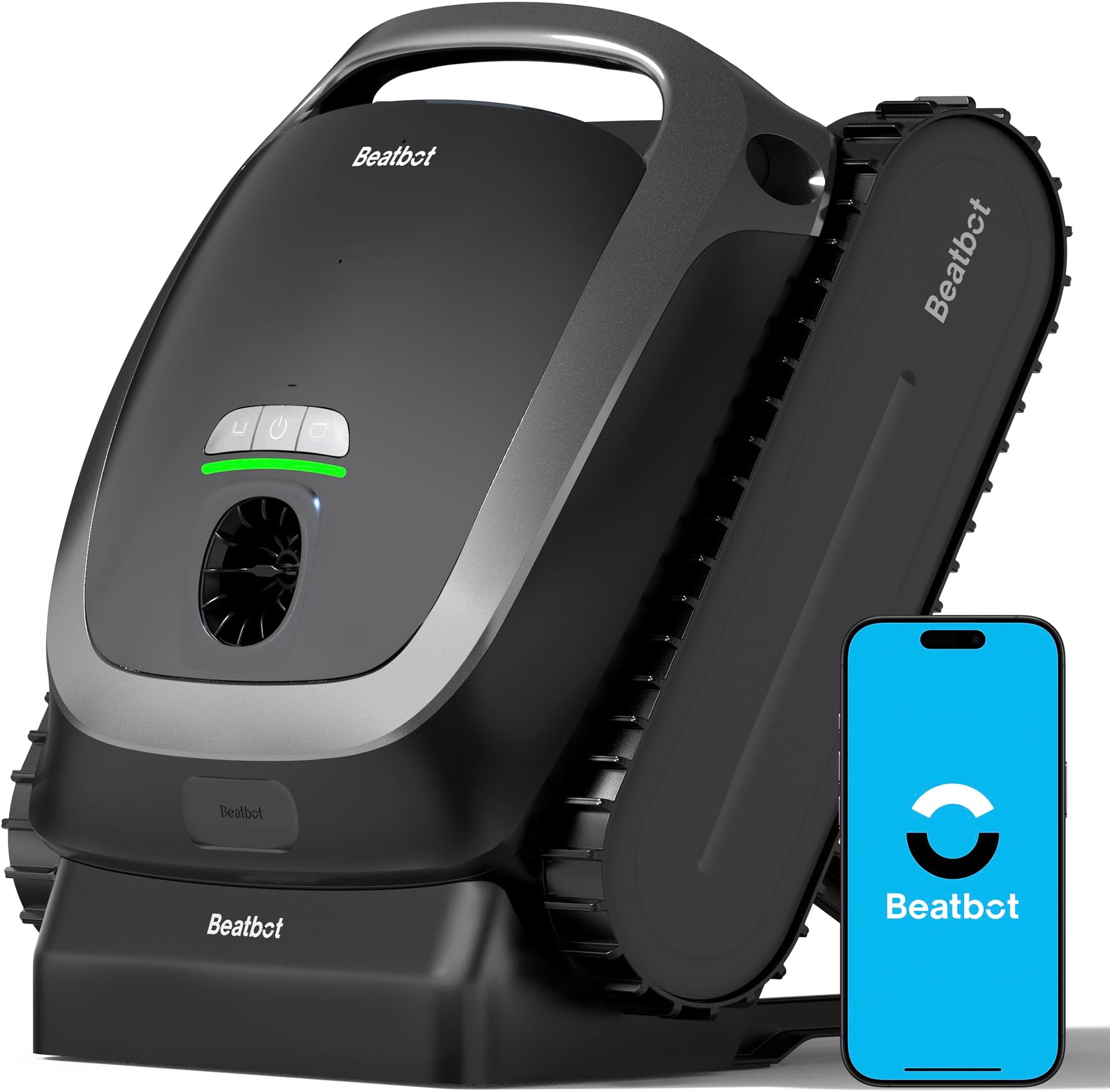 Beatbot AquaSense Cordless Robotic Pool Vacuum Cleaner - Intelligent Path Opimization, Cleans Floor, Walls, and Waterline - Suitable for Above & In-Ground Pools up to 2,260 sq.ft.