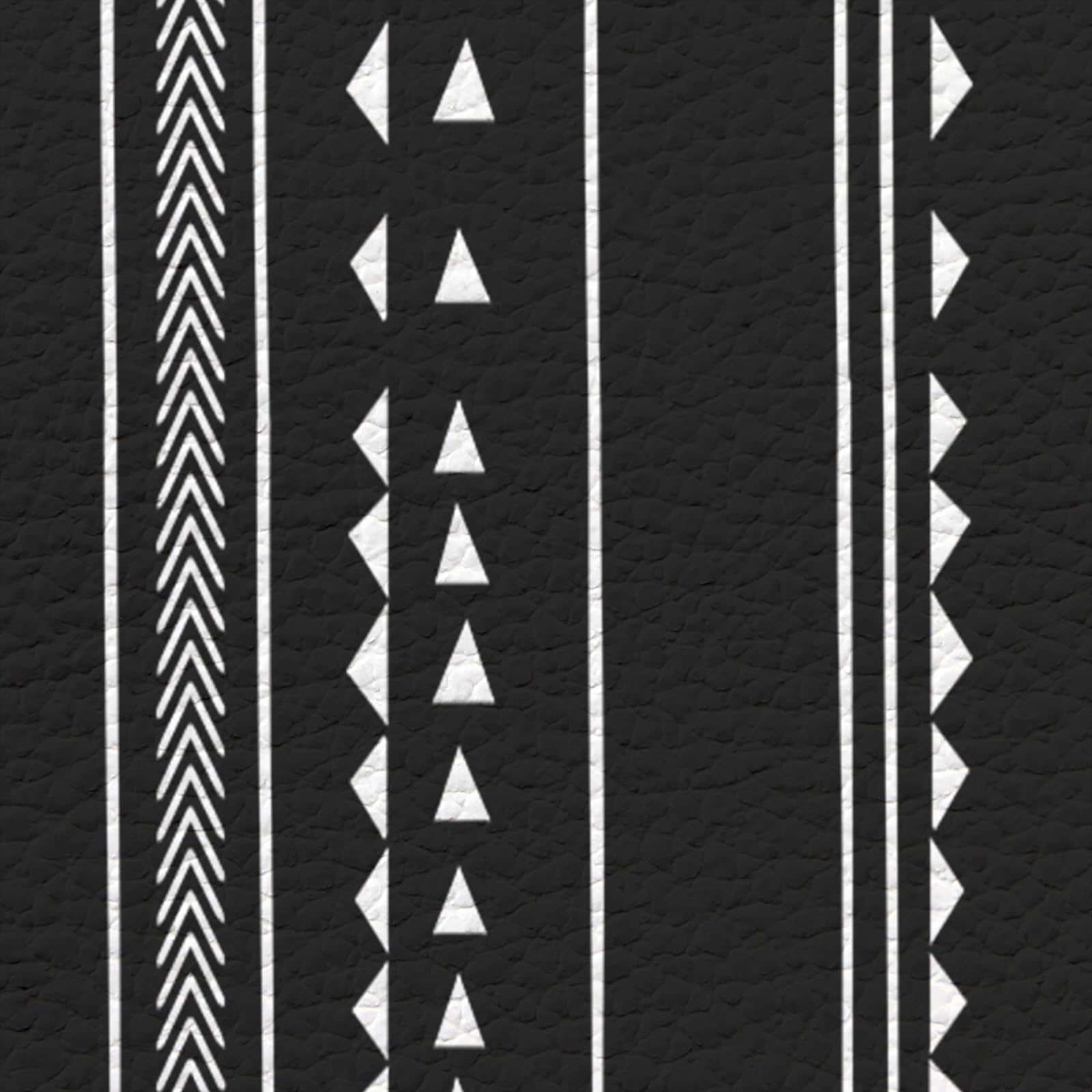Bohema geometryczna antifatigue kuchnia łazienka wycieraczka amortyzowana chodnik dywan, zmywalna mata do zlewu podłogowego, styl boho paski trójkąt czarny wodoodporny i antypoślizgowy wygodny stojący wycieraczka, 45 cm x 76 cm