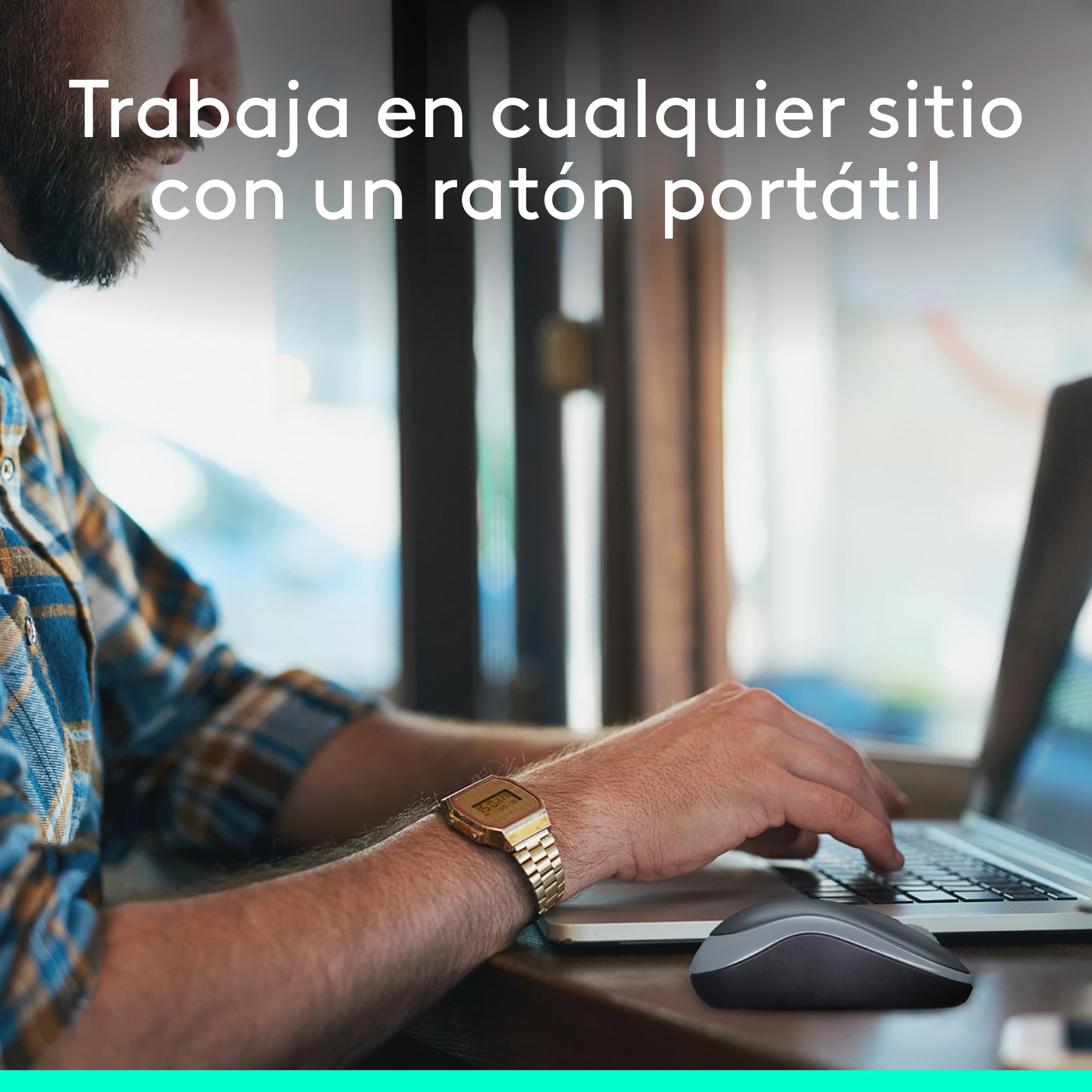Logitech M185 Ratón Inalámbrico, 2,4 GHz con Mini Receptor USB, Batería 12 Meses, Seguimiento Óptico 1000 dpi, Ambidiestro, PC/Mac/Portátil - Gris