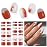 DUKASOU Semi Cured Gel Nail Strips, Passionate Years | 28 pcs Gel Nail Strips Work with Any UV Lamp, Salon Quality UV Nails Stickers, Easy to Apply for Home Nails DIY
