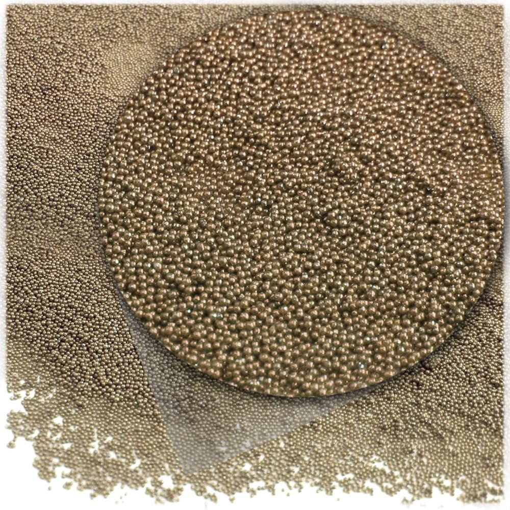 The Crafts Outlet 1-oz/28-g Metallic Finish, Glass, Microbeads 0.6mm, Ideal for Caviar Nails, Metallic Coffee Brown