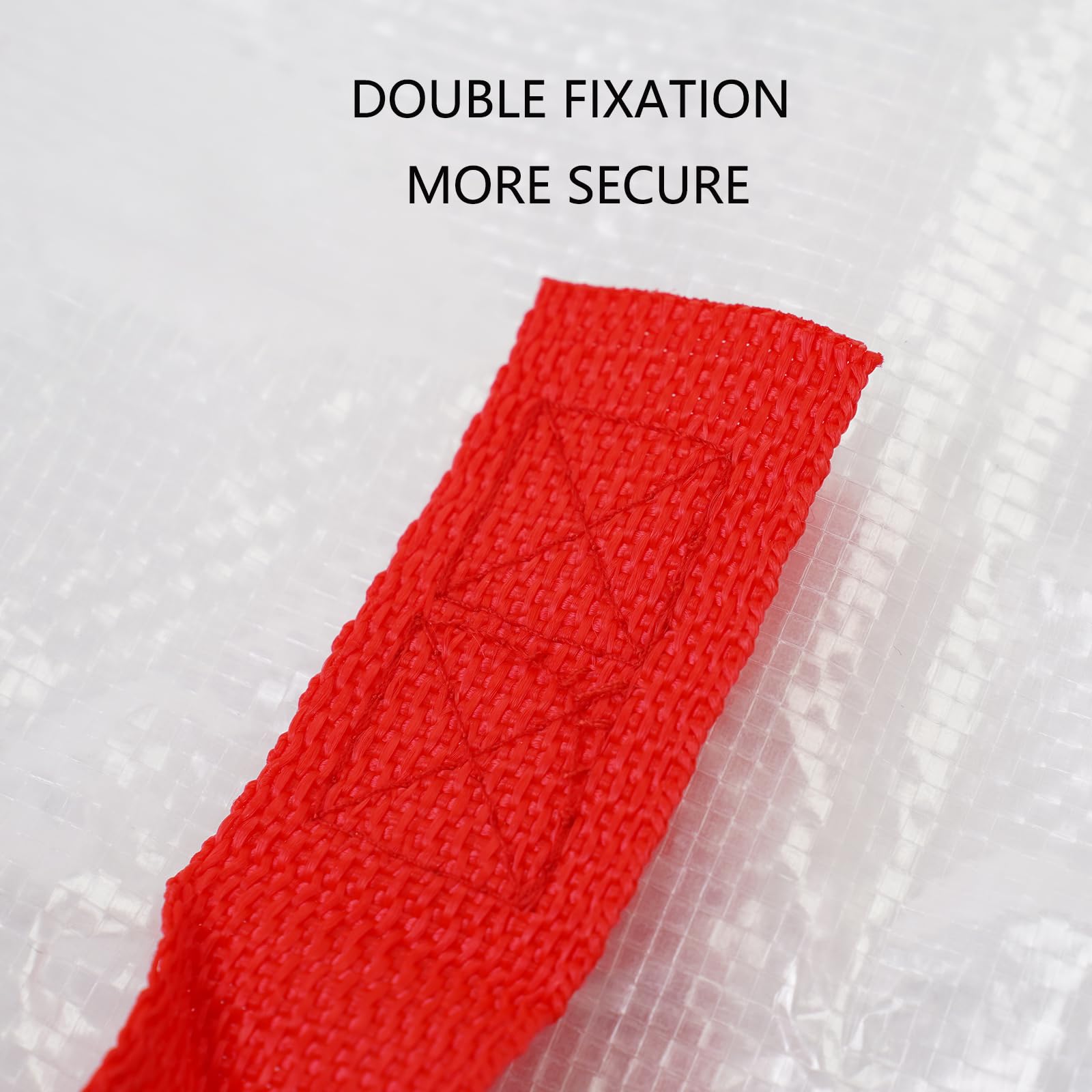 96L Ultra-large capacity Clear Plastic Storage Bag, 66 x 66 x22 cm (Red Trim 1 Pack), 35 Liter - Image 3